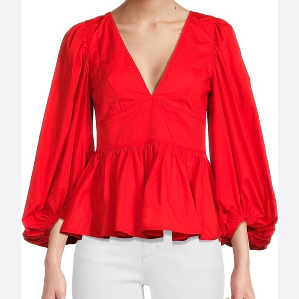 STAUD Luna Top Red
